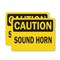 Signmission Sound Horn Caution Sign, Vinyl Decal, 10in W x 7in L, 2PK OS-2PACK-CS-D-710-L-19234 - alternate 1